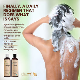 Damila hair texture closeup suggesting smooth, manageable strands