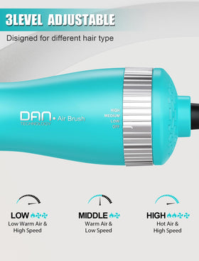 DAN Technology 1.5-inch round brush with visible heat settings