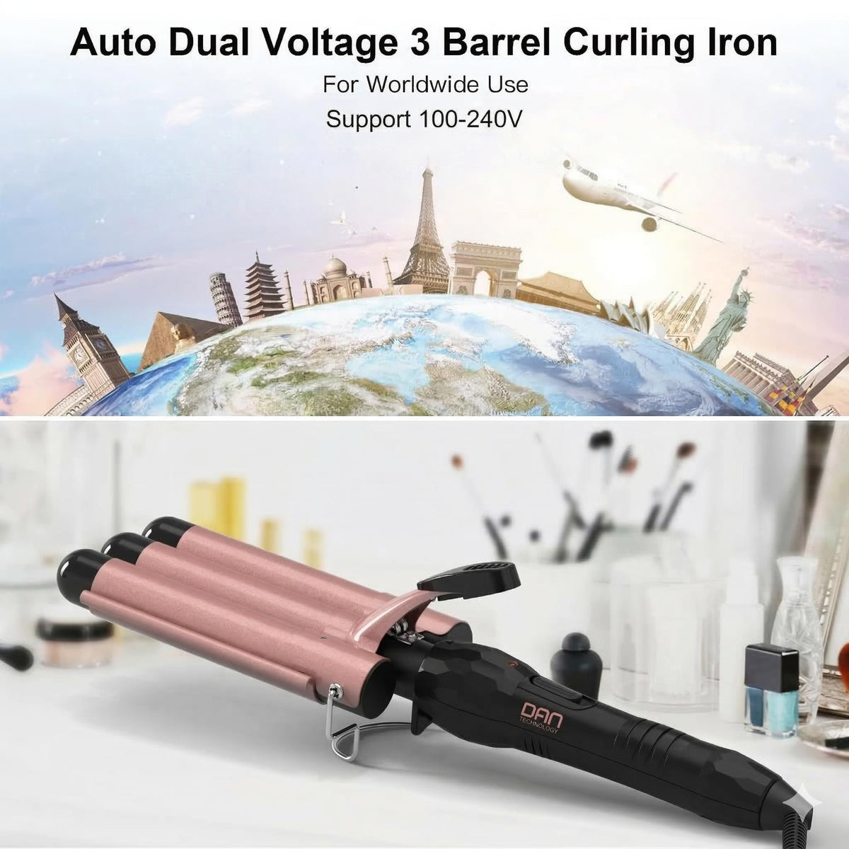 DAN Technology 360° swivel cord and auto shut-off for safe operation.