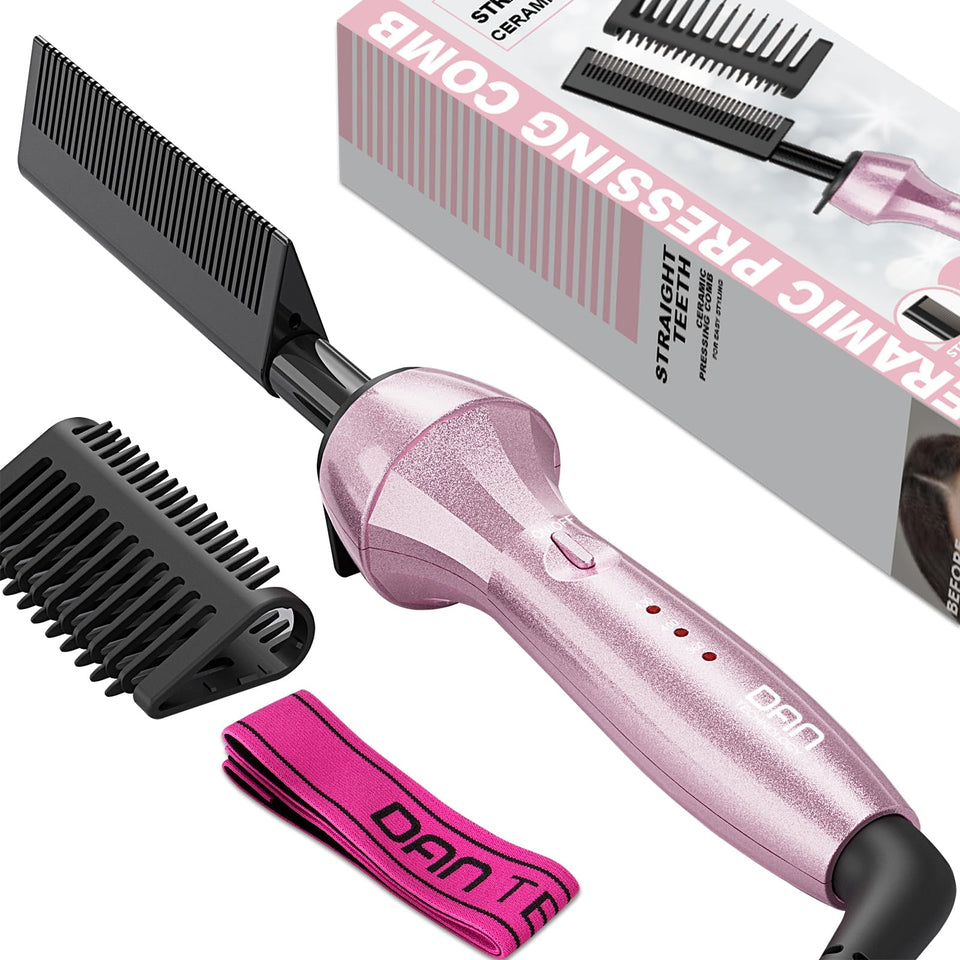 DAN Technology 500 High Heat hot comb pink front view for quick styling