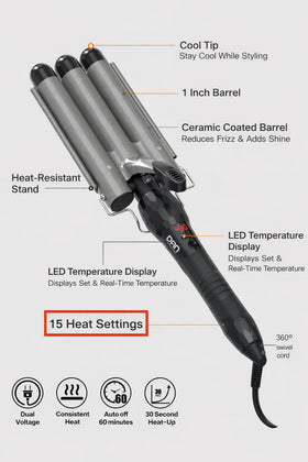 DAN Technology auto shut-off adds safety after styling sessions.