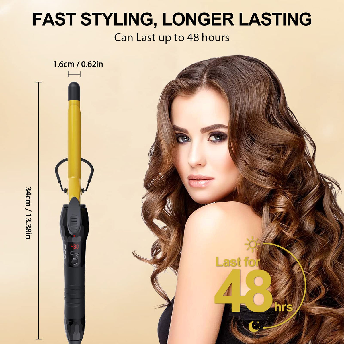 Auto shut-off and safety features on the DAN curling wand