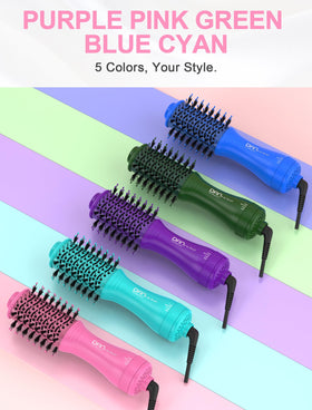 DAN Technology compact travel pink brush ideal for on-the-go hair shaping.