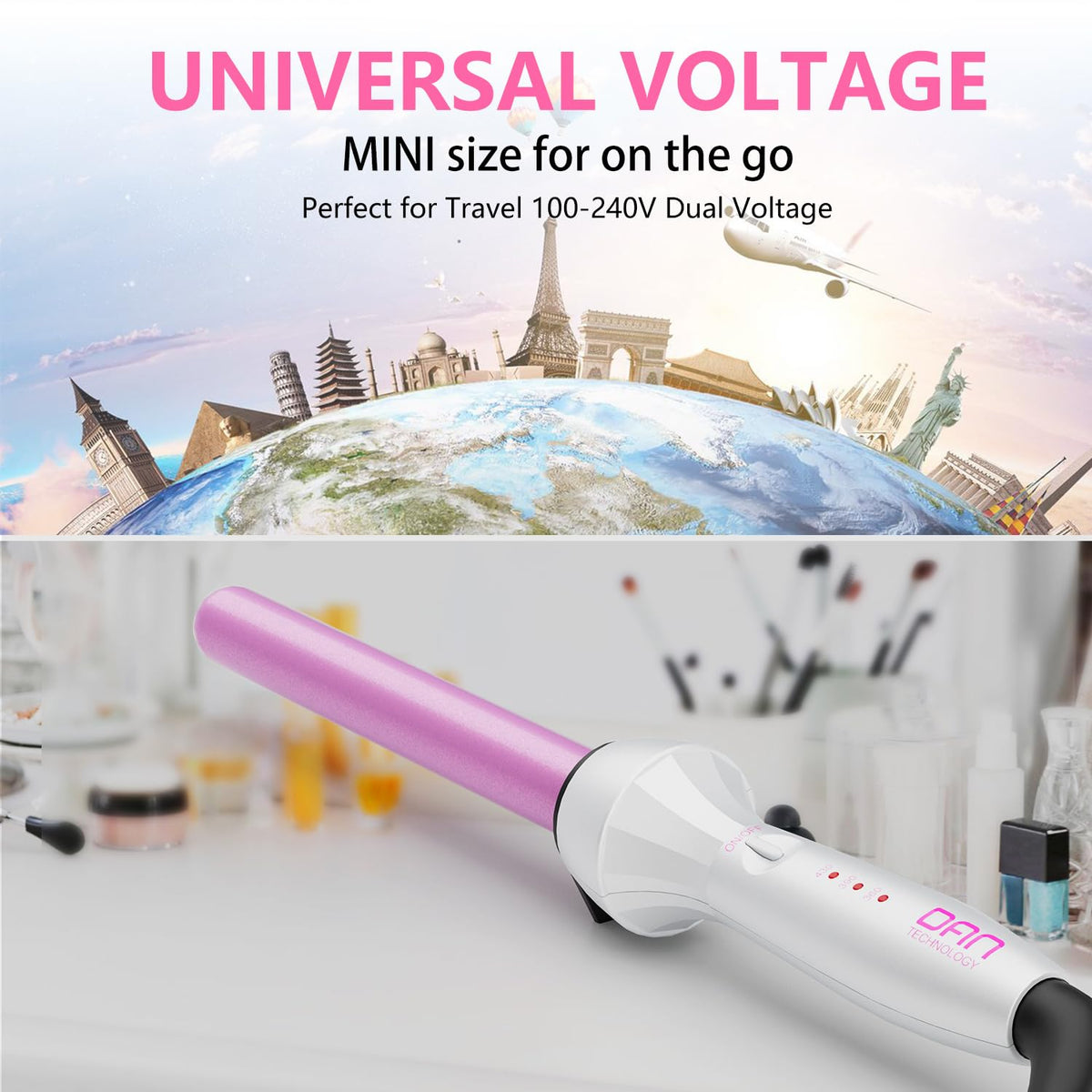DAN Technology curling wand auto shut off for peace of mind.