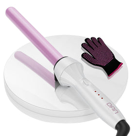 DAN Technology curling wand with tourmaline ceramic barrel for smooth, long lasting curls.