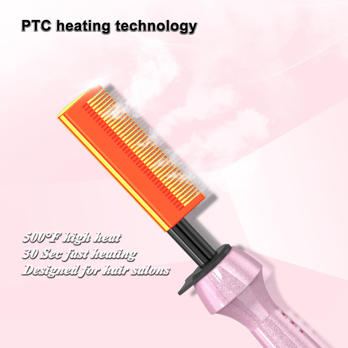 DAN Technology Dan 500℉ hot comb with ceramic-tourmaline coating reduces static