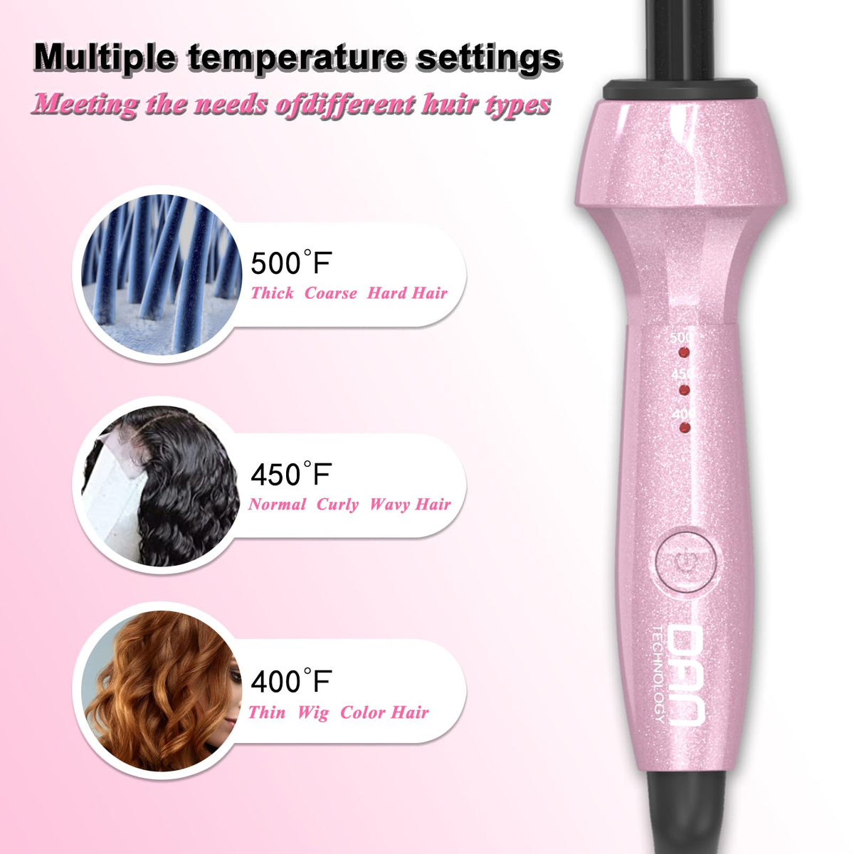 DAN Technology Dan 500℉ hot comb heats quickly to target temperature