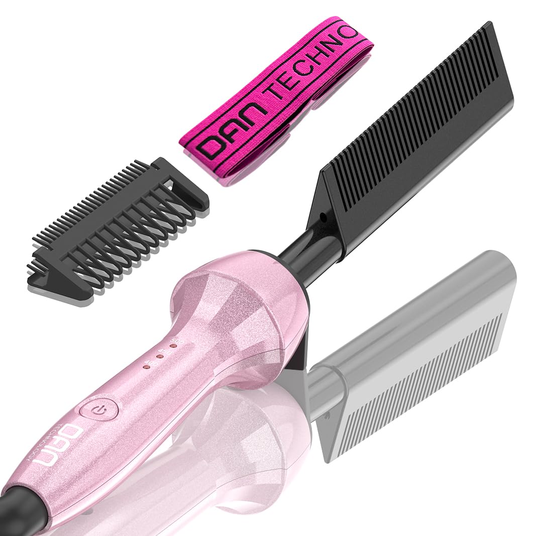 DAN Technology Dan 500℉ hot comb displaying adjustable heat settings for versatile styling