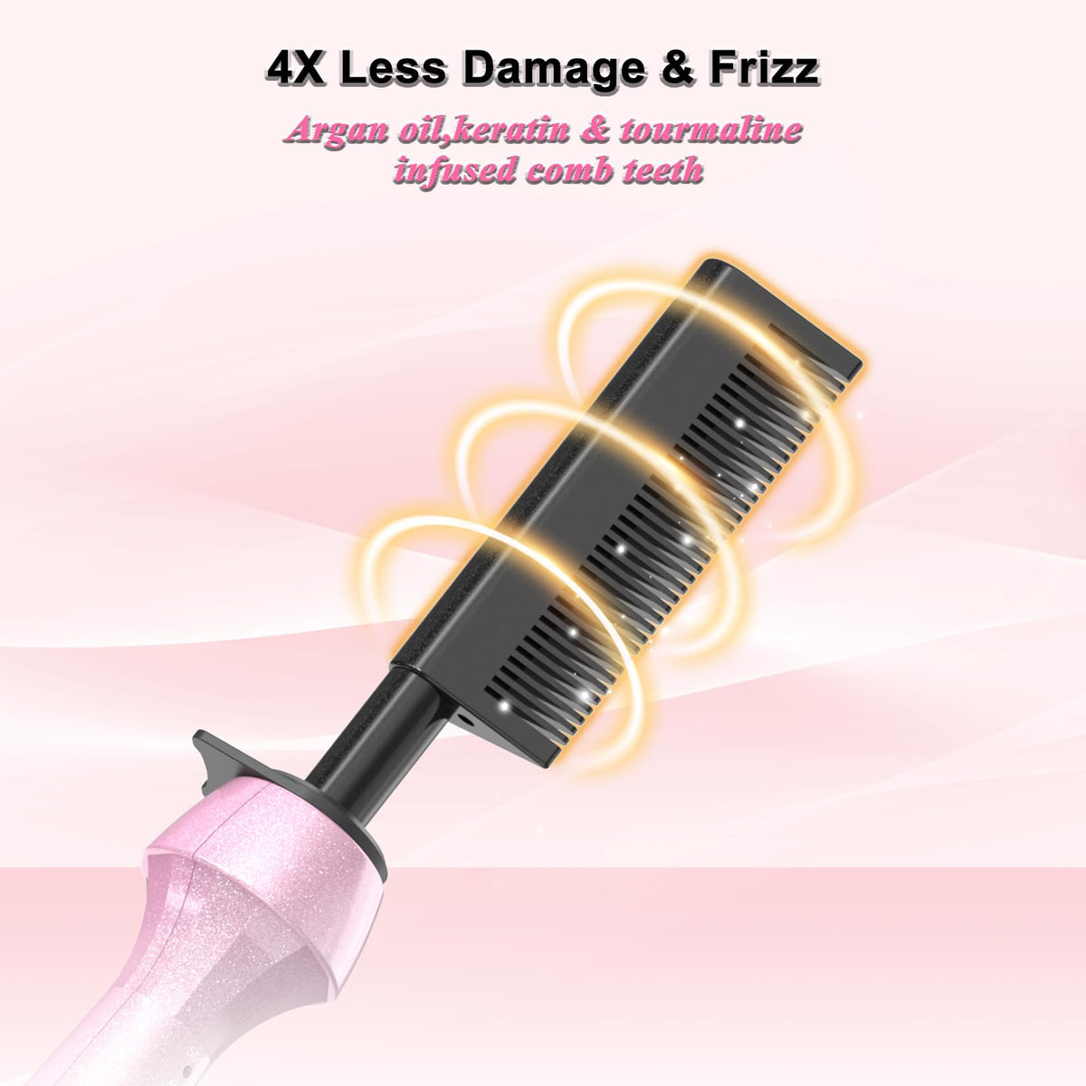 DAN Technology Dan 500℉ hot comb used on wig for smooth frizz-free results