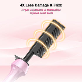 DAN Technology Dan 500℉ hot comb used on wig for smooth frizz-free results