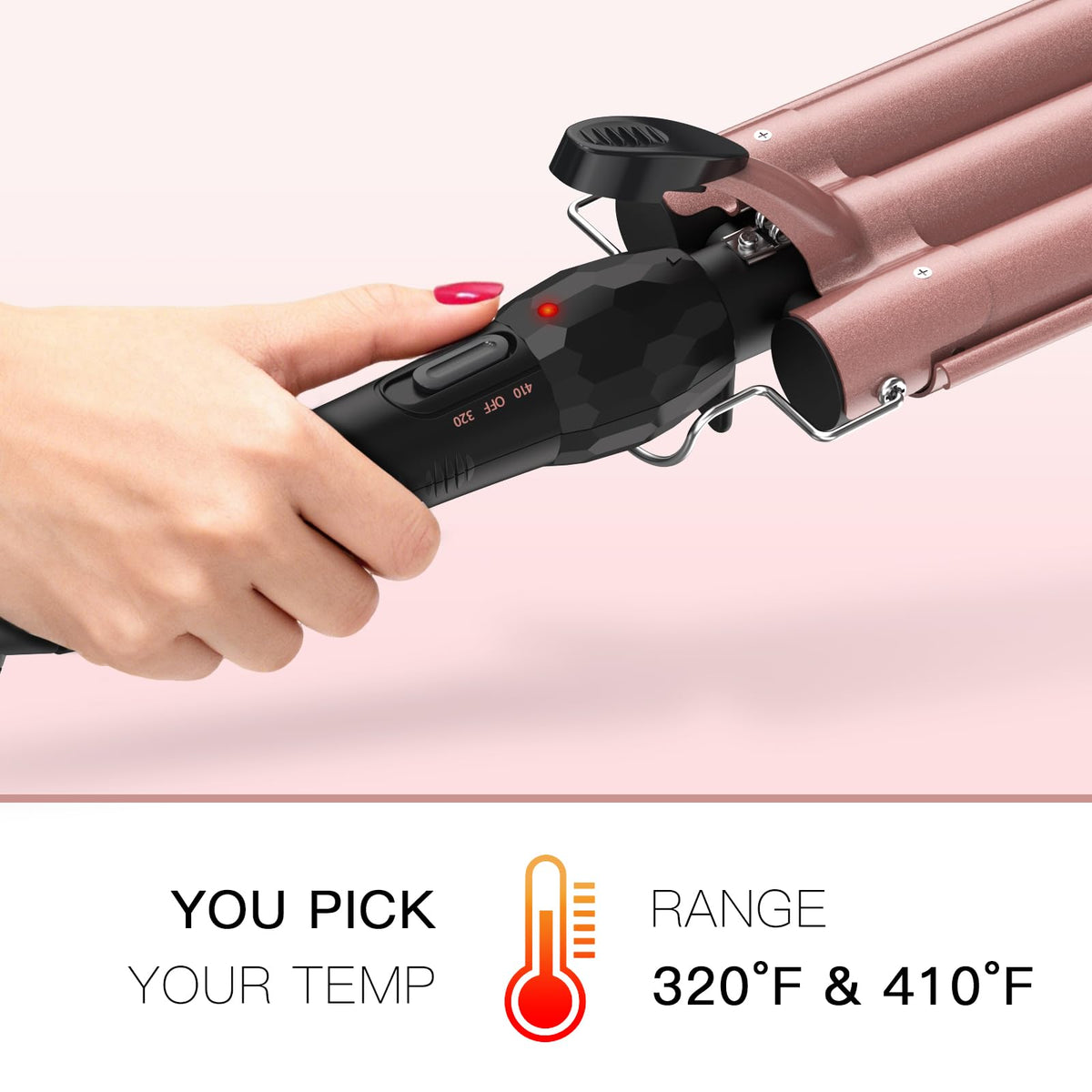 DAN Technology dual voltage curling iron for worldwide use.