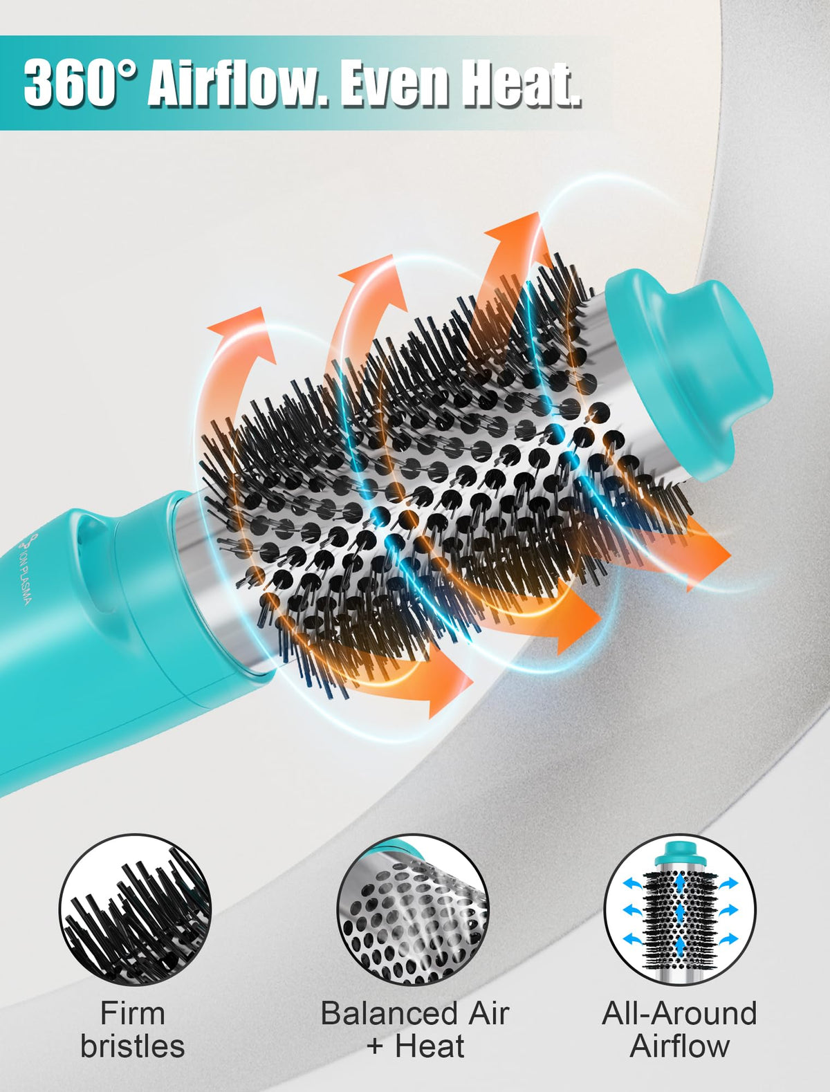 DAN Technology hard bristles detangling hair during styling