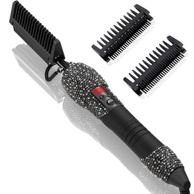 DAN Technology hot comb with diamond-shaped head seen from the front for smooth styling