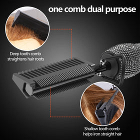 DAN Technology hot comb glides smoothly through hair for sleek results