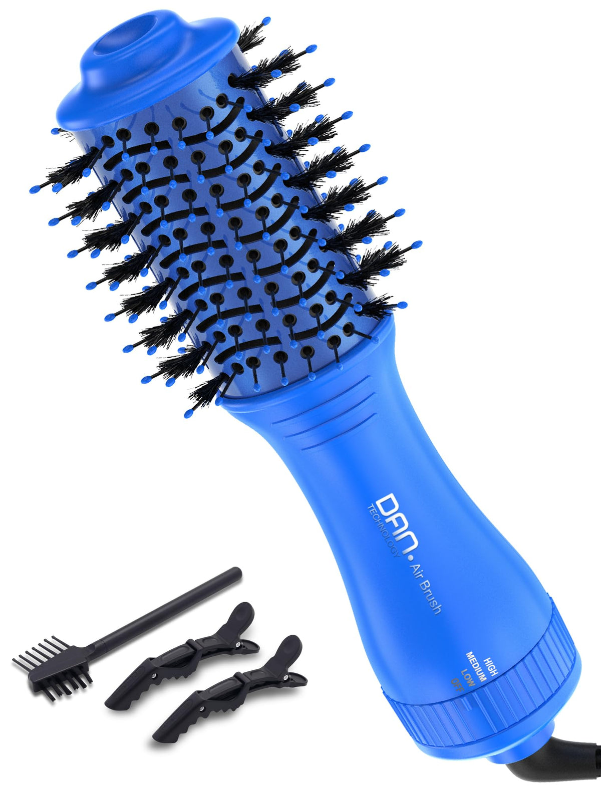 DAN Technology mini travel blow dryer brush styling short hair for smooth, voluminous results.