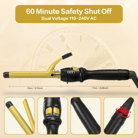 DAN Technology temperature range dial highlighted for versatile salon-ready curls
