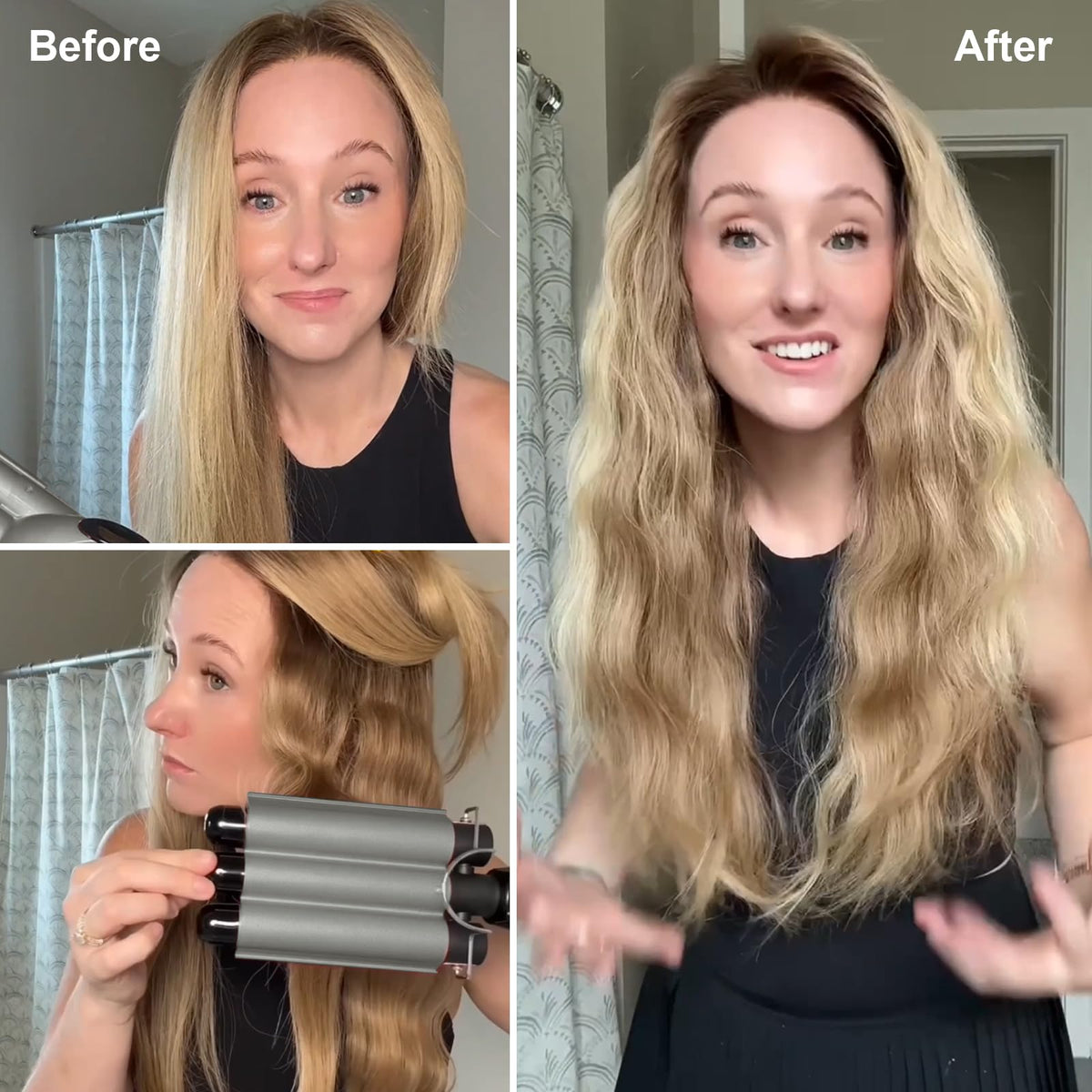DAN Technology tourmaline ceramic coating promotes smoother waves and frizz control.