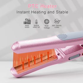 DAN Technology travel curling wand with quick heat and compact design for international trips.
