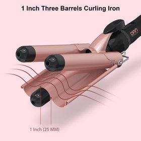 DAN Technology curling iron with two heat settings for versatile styling.