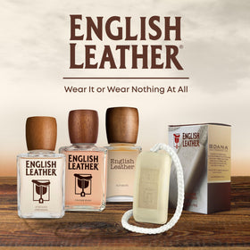 Dana English Leather triple-milled bar delivers aromatic notes of bergamot and kaffir lime