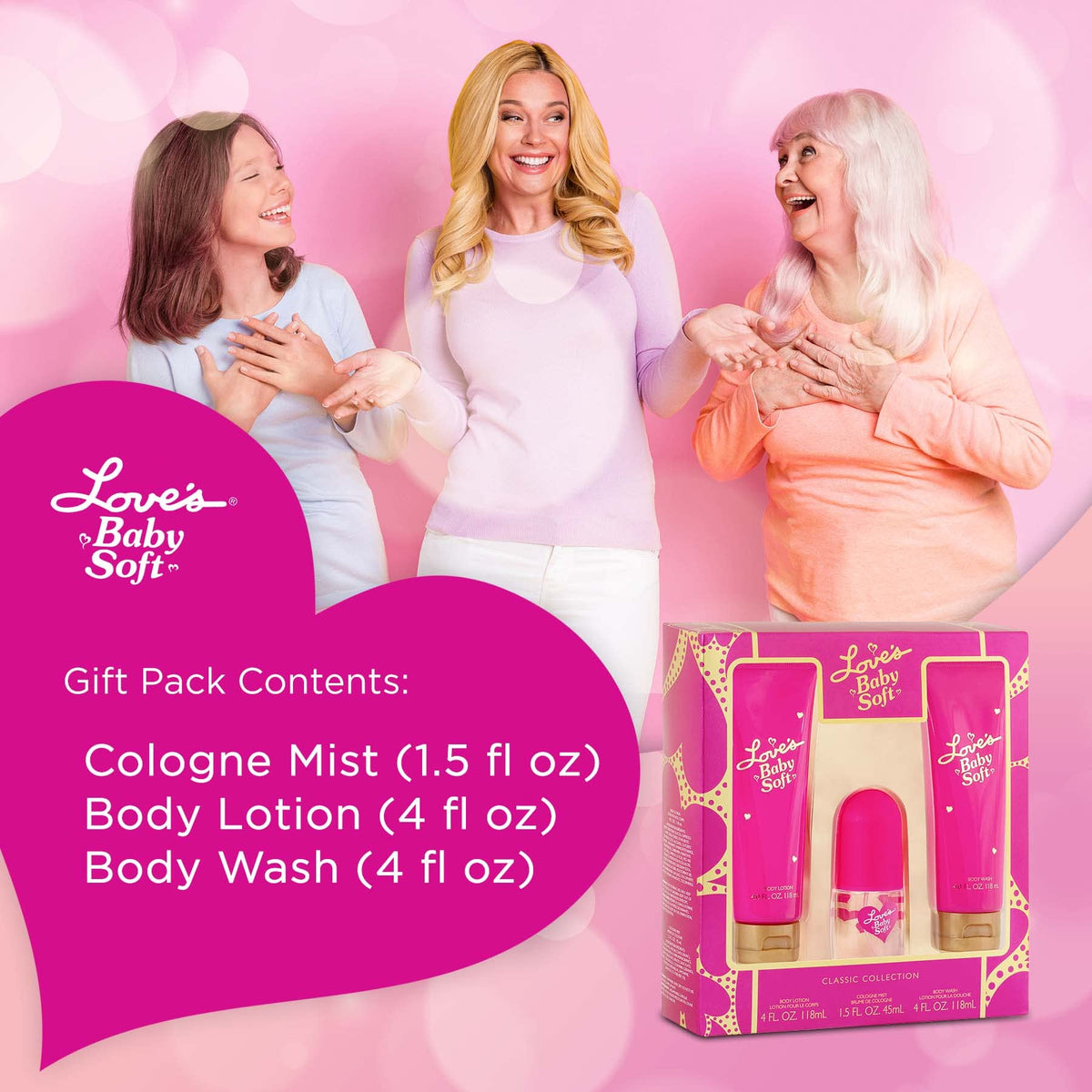 Dana Love Baby Soft Gift Set packaging detail, soft pastel tones enhance gift appeal