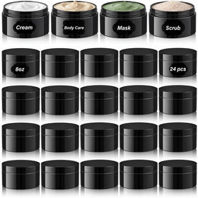 Dandat 8 oz round jar with lid for easy daily use of creams