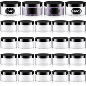 Dandat 8oz round jar with lid for reusable storage of creams