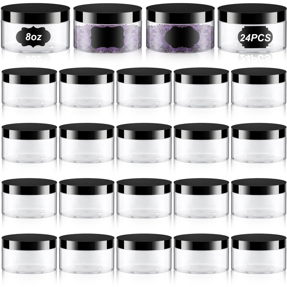 Dandat 8oz round jar with lid for reusable storage of creams
