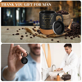 Dandat coffee cup on the go for hot beverages.