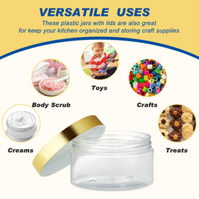Dandat cosmetic sample containers help portion and organize routines.