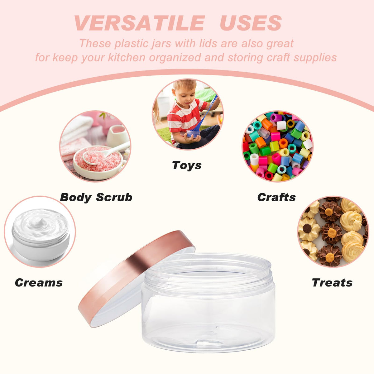 Dandat 4oz jars with labels simplify product identification