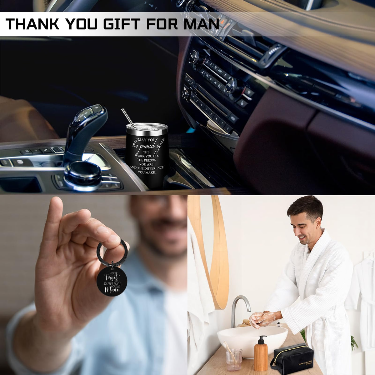 Dandat gift set packaging showcasing three items for appreciation.