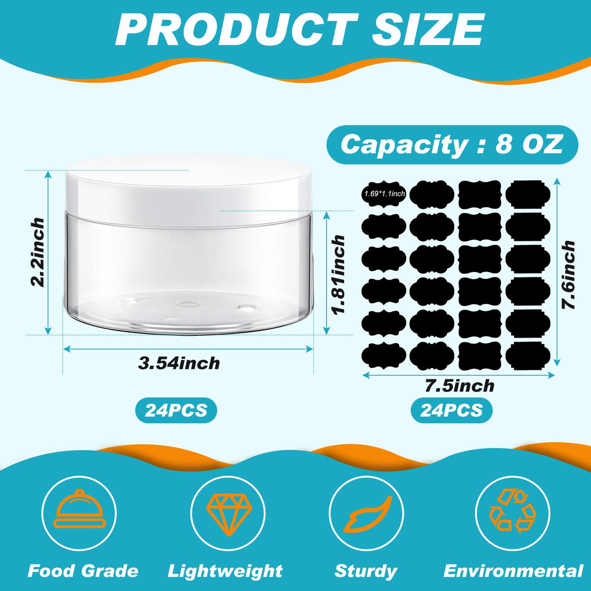 Dandat screw-on lids provide secure closure for travel and reuse.