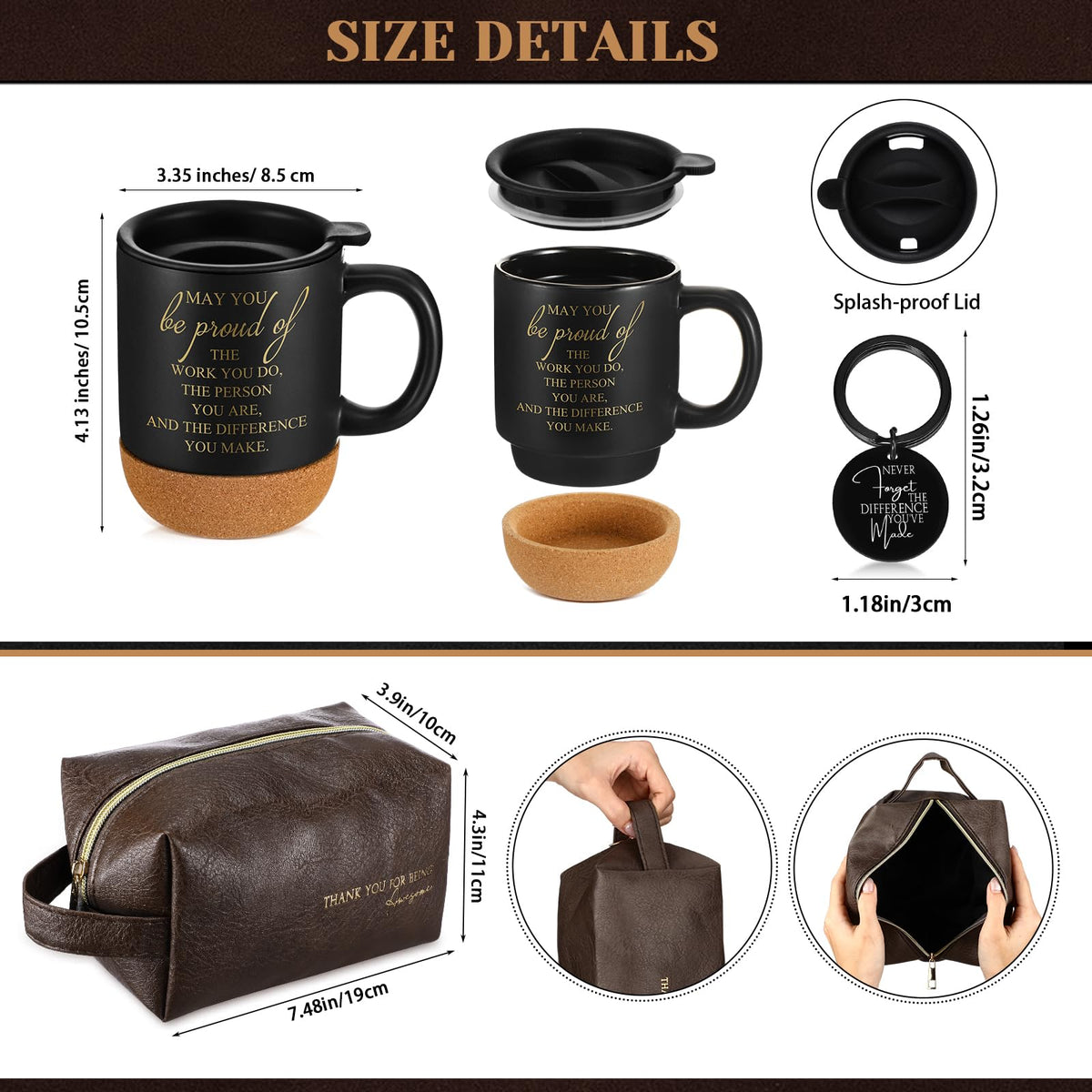 Dandat leather toiletry bag with waterproof lining for organized travel.
