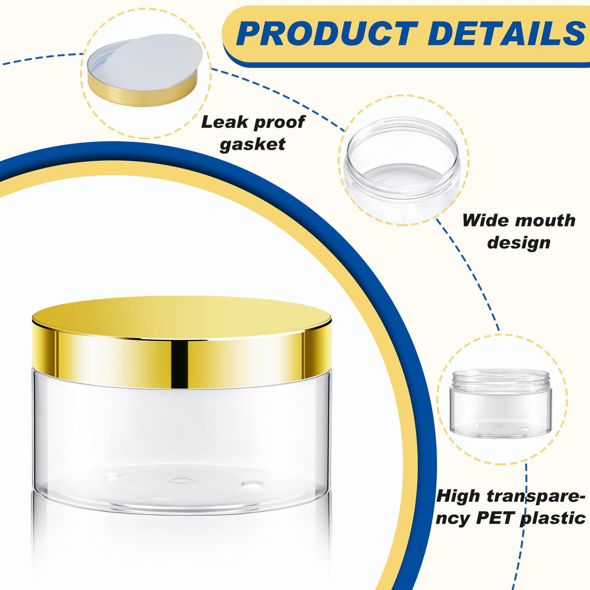 Dandat labeled containers allow easy identification of formulas.