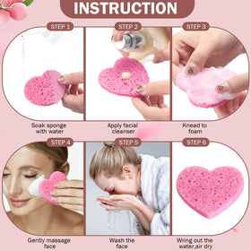 Dandat spa-ready exfoliating sponges for professional facial care.