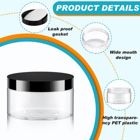 Dandat round jar with screw lid keeps formulas secure on the go