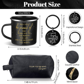 Dandat 12 oz inspirational mug image with uplifting quotes for daily coffee.