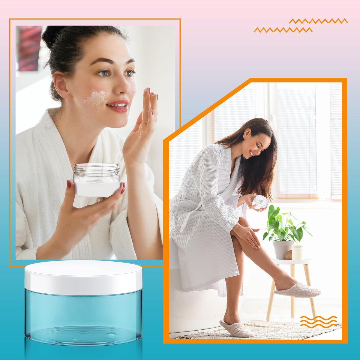 Dandat travel-friendly jars for on-the-go organization and packing.