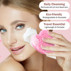 Dandat travel-friendly sponges are lightweight and quick-drying cleansing pads.