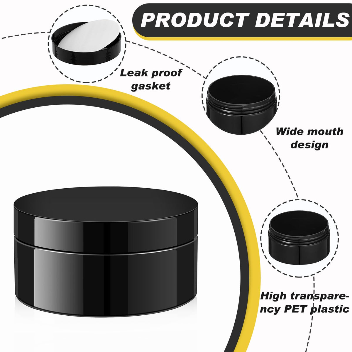 Dandat UV-protected jars shield contents from light, preserving quality.