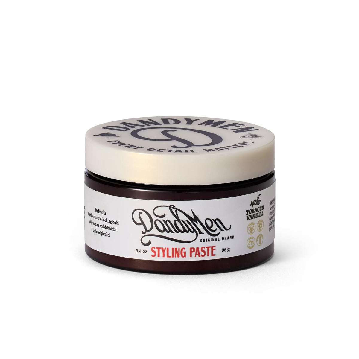 DandyMen hair styling paste medium hold for flexible daily grooming.