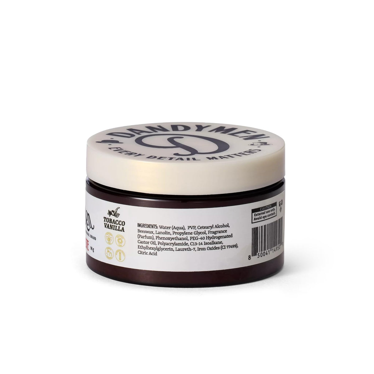 DandyMen paste allows soft sculpting with flexible hold and shine.