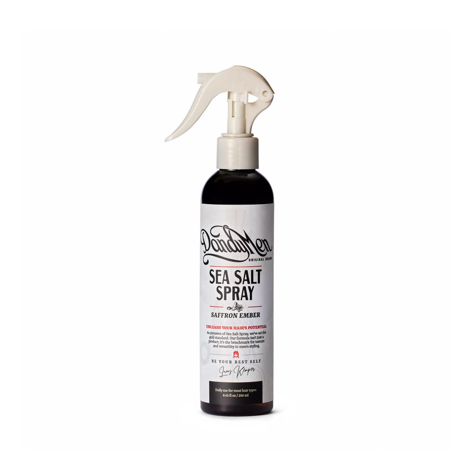 DandyMen sea salt spray bottle ready for styling and texture