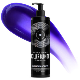 Danger Jones Killer Blonde Shampoo 8oz bottle neutralizes yellow tones for cooler blonde results