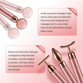 DANGSHAN rose quartz eye massager close up showing smooth surface.