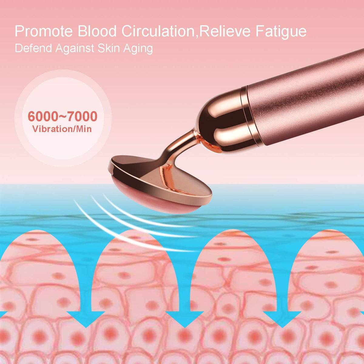 DANGSHAN second T-shape head for precise nose and cheek massage.