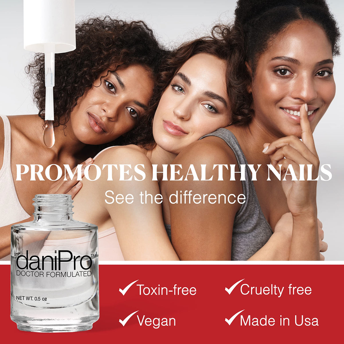 daniPro base coat brilliant-shine adds a glossy, long-wearing finish