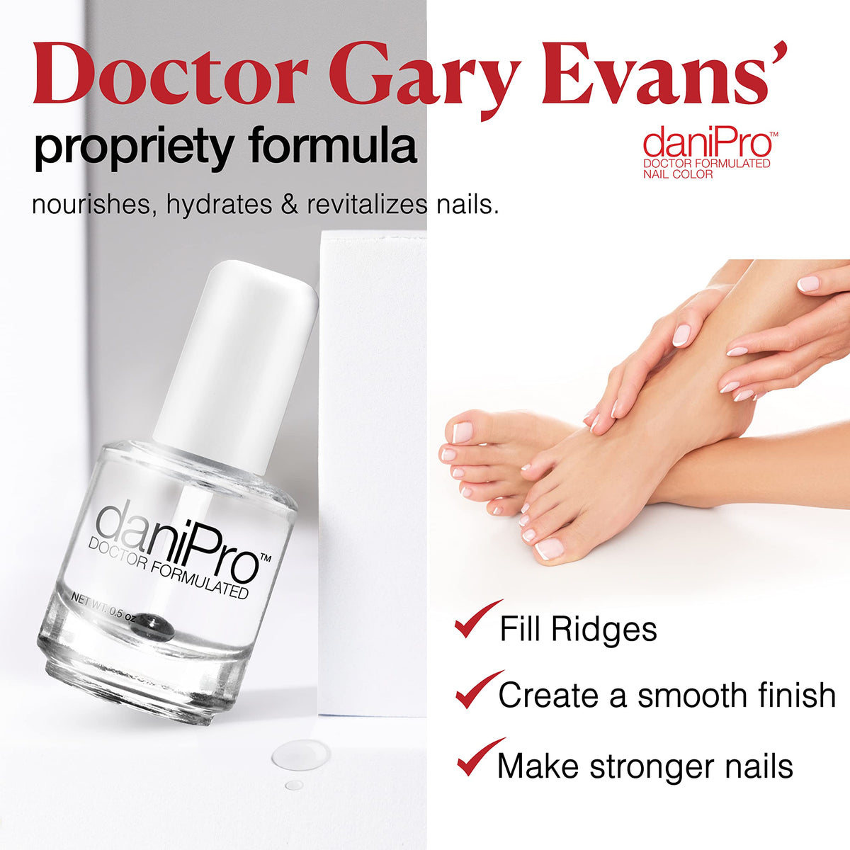 daniPro base coat hydrating-formula keeps nails moisturized and resilient