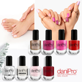 daniPro chip-resistant top coat extends manicure wear.